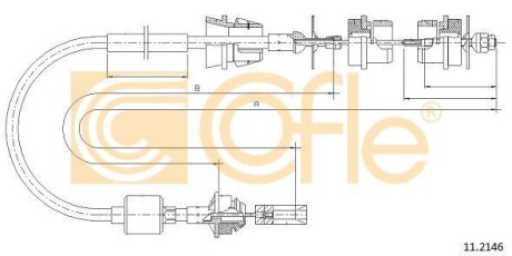 Трос, управление сцеплением COFLE 11.2146