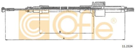 Трос, керування зчепленням COFLE 11.2324