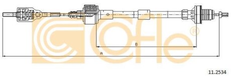 Трос, управление сцеплением COFLE 11.2534