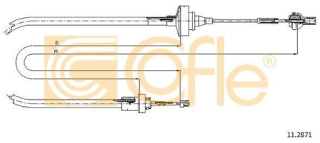 Трос, управление сцеплением COFLE 112871