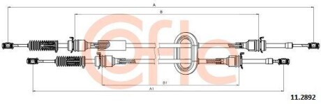 Трос, ступенчатая коробка передач COFLE 11.2892