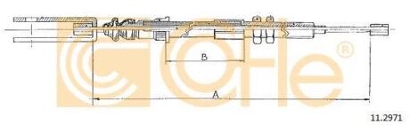 Трос, управление сцеплением COFLE 11.2971