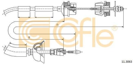 Трос, управление сцеплением COFLE 11.3063