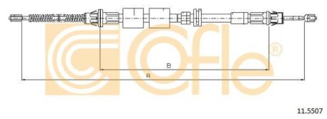 Трос ручного гальма COFLE 11.5507