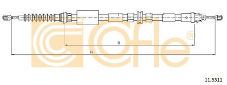 Трос ручного гальма COFLE 11.5511