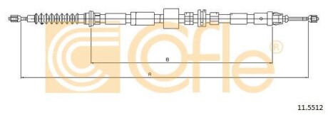Трос ручного гальма COFLE 115512