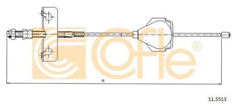 Трос ручного гальма перед. (L=306mm) Ford Mondeo 2.0/2.5TDCi 00-07 COFLE 115513