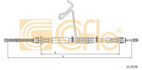 Трос ручного гальма COFLE 11.5574