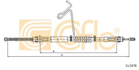 Трос ручного гальма COFLE 115578