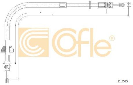 Трос, стояночная тормозная система COFLE 11.5585