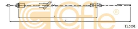 Трос, стояночная тормозная система COFLE 11.5591 (фото 1)