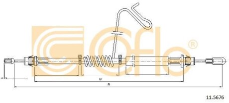 Трос ручного гальма COFLE 11.5676
