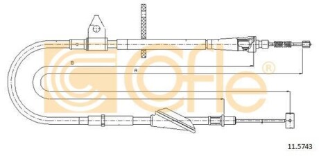 Трос, стояночная тормозная система COFLE 11.5743