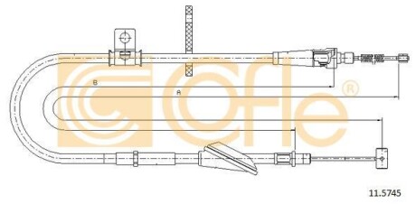 Трос ручного гальма COFLE 11.5745