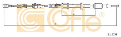 Трос, стояночная тормозная система COFLE 11.5753