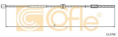 Трос, стояночная тормозная система COFLE 115756