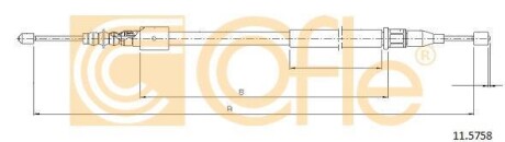 Трос, стояночная тормозная система COFLE 11.5758