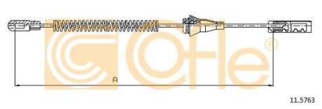Трос ручного гальма COFLE 11.5763
