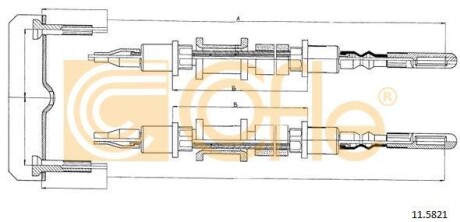 Трос, стояночная тормозная система COFLE 115821