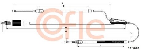 Трос стоянкових гальм COFLE 115843