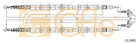 Трос ручного гальма COFLE 11.5865