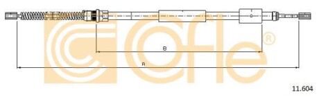 Трос, стояночная тормозная система COFLE 11.604