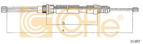 Трос ручного гальма COFLE 11607