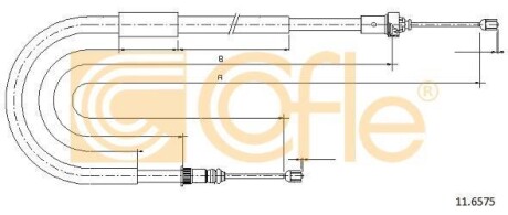 Трос, стояночная тормозная система COFLE 11.6575 (фото 1)