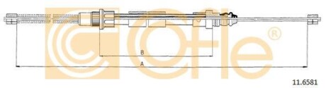 Трос, стояночная тормозная система COFLE 11.6581