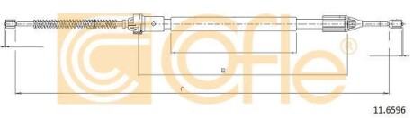 Трос, стояночная тормозная система COFLE 11.6596