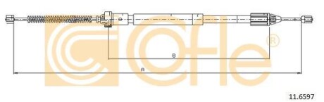 Трос, стояночная тормозная система COFLE 11.6597