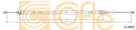 Трос, стояночная тормозная система COFLE 116601