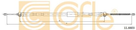 Трос, стояночная тормозная система COFLE 116603