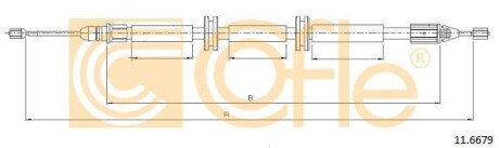 Трос стояночного гальма Renault Kangoo 4x4 97- L/R COFLE 116679