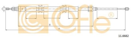 Трос, стояночная тормозная система COFLE 11.6682