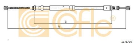 Трос ручника COFLE 11.6794 (фото 1)