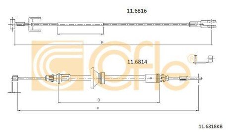 Трос, стояночная тормозная система COFLE 11.6818KB