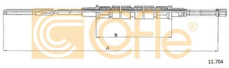 Трос, стояночная тормозная система COFLE 11.704