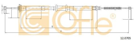 Трос, стояночная тормозная система COFLE 12.0705