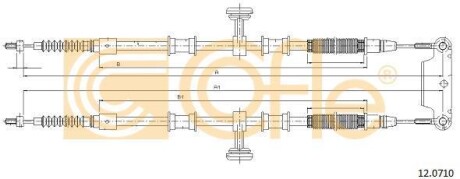 Трос стояночного гальма COFLE 120710