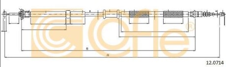 Трос ручного гальма COFLE 12.0714