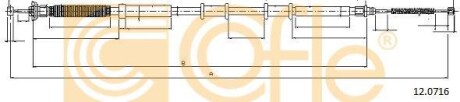 Трос, стояночная тормозная система COFLE 12.0716