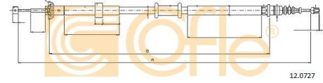 Трос, стояночная тормозная система COFLE 12.0727