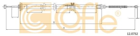 Трос, стояночная тормозная система COFLE 120732 (фото 1)