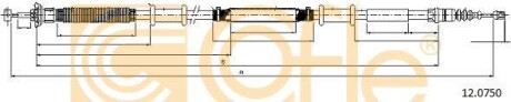 Трос, стояночная тормозная система COFLE 12.0750 (фото 1)