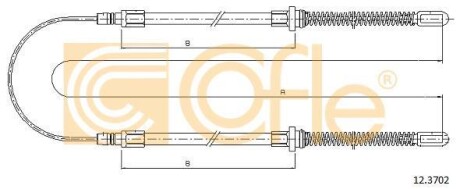Трос ручного гальма COFLE 123702