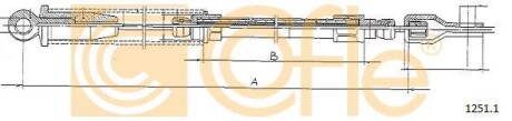 Трос стояночного гальма COFLE 1251.1