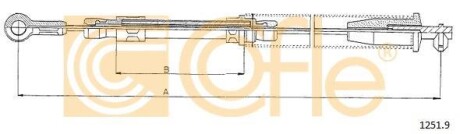 Трос ручного гальма COFLE 1251.9