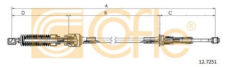Трос, ступенчатая коробка передач COFLE 127251