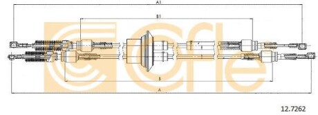 Трос, ступенчатая коробка передач COFLE 12.7262